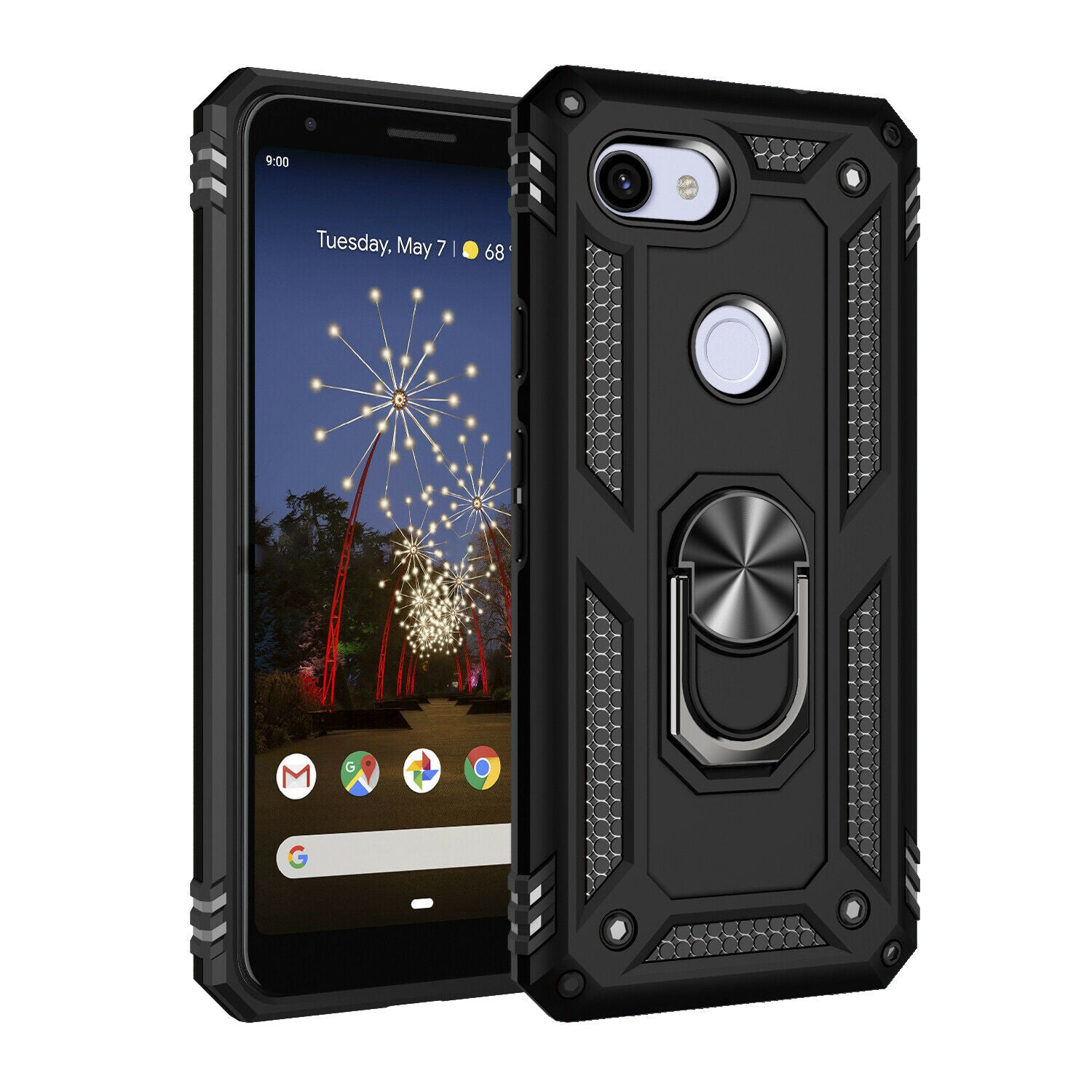 Étui à bague hybride pour Google Pixel 3a XL Étui à bague hybride pour Google Pixel 3a XL
